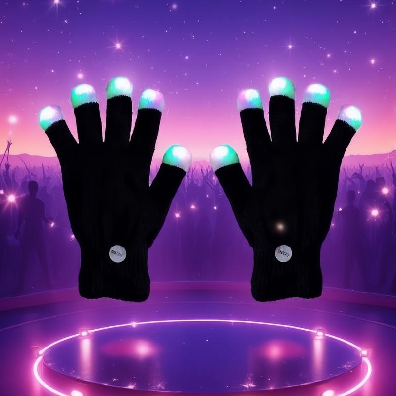 LED light warming gloves