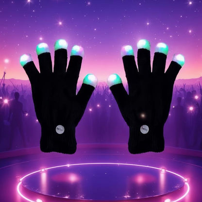 LED light warming gloves