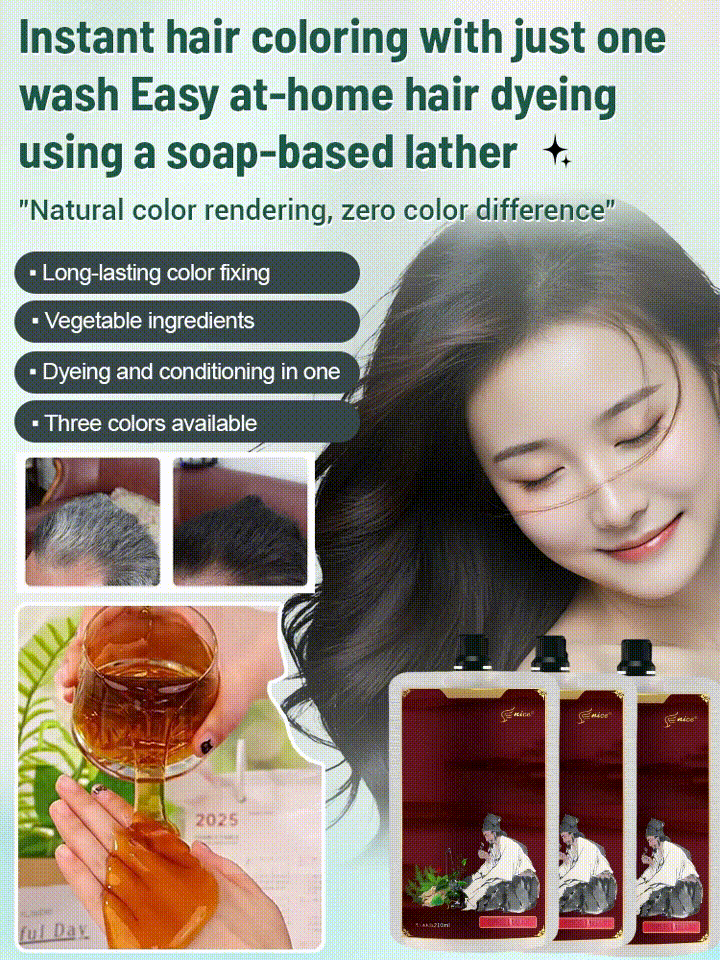 Plant-Based Natural Single-Dose Hair Dye