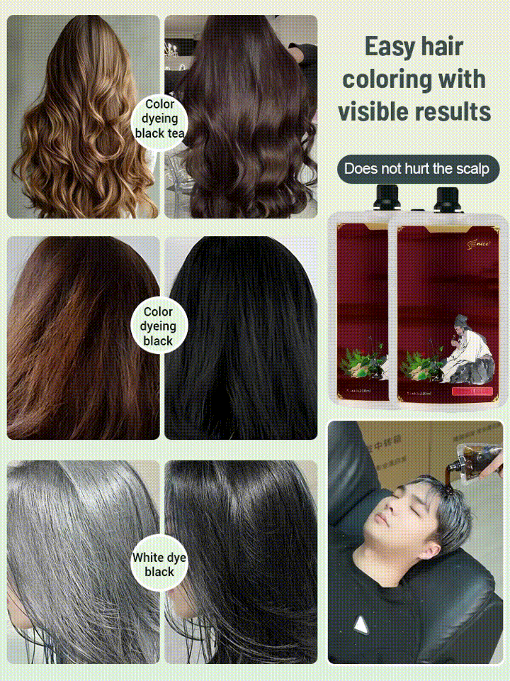 Plant-Based Natural Single-Dose Hair Dye