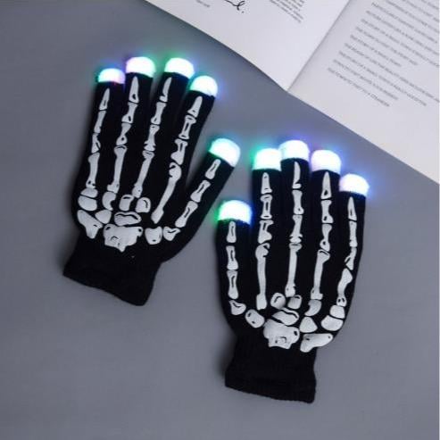 LED light warming gloves