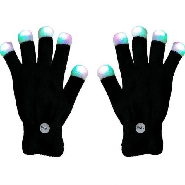 LED light warming gloves