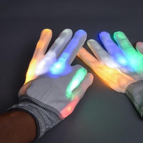 LED light warming gloves