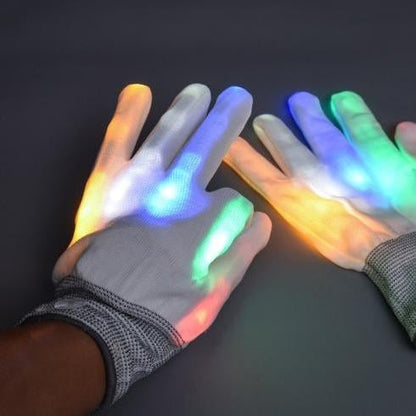 LED light warming gloves