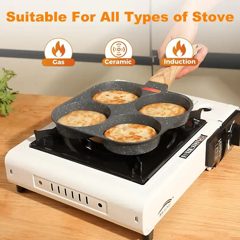 4-Hole Non-Stick Egg Frying Pan