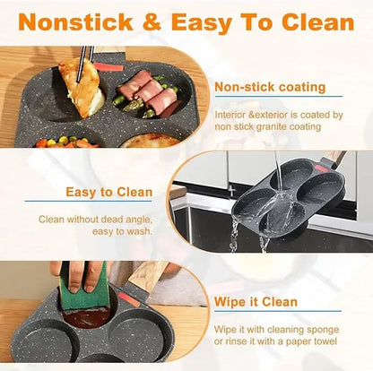 4-Hole Non-Stick Egg Frying Pan
