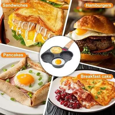 4-Hole Non-Stick Egg Frying Pan