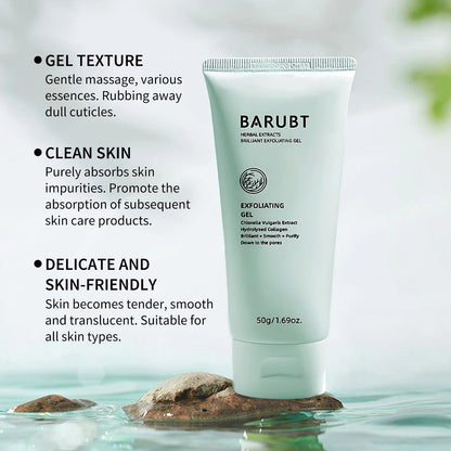 Herbal Exfoliating Gel - Skin Moisturizing Exfoliating Gentle Cleansing Gel Deep Brightening Gel