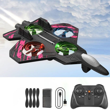 49% OFF 🎉🎉RC Stunt Fighter Jet Toy for Kids with 360° Flips & LED Lights