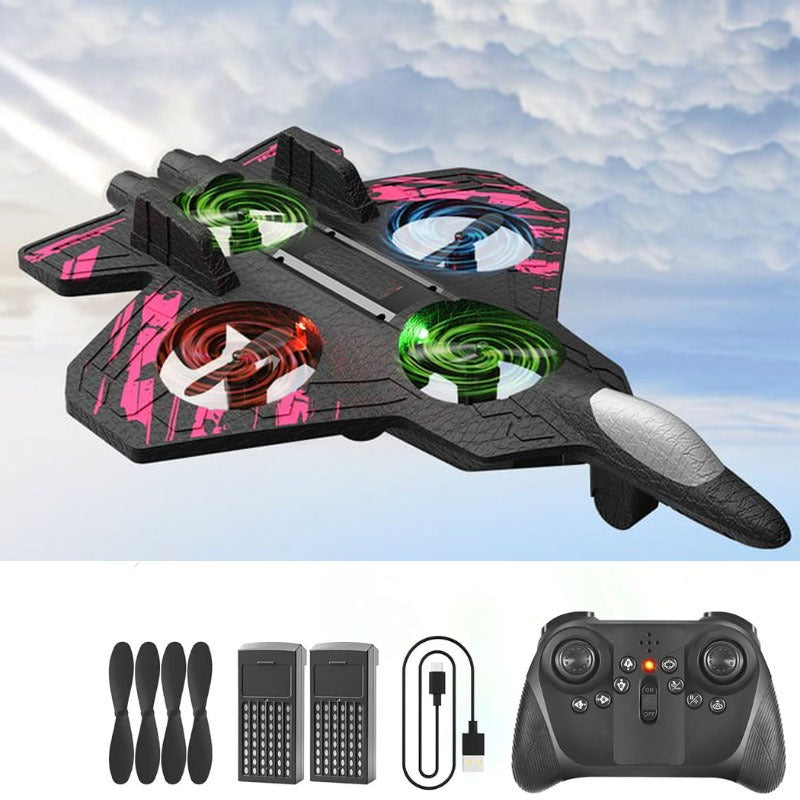 49% OFF 🎉🎉RC Stunt Fighter Jet Toy for Kids with 360° Flips & LED Lights